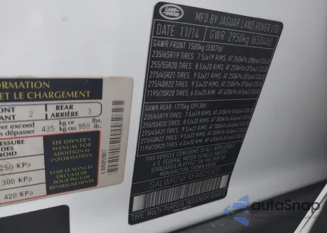 2015 Land Rover Range Rover Sport 3.0L V6 Supercharged Hse from USA, damaged, VIN SALWR2VFXFA605907